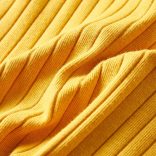 Sötét okker hosszú ujjú bordázott gyerekpóló 92