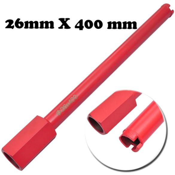 26 mm x 400 mm Száraz és Nedves Gyémántos Mag Fúró