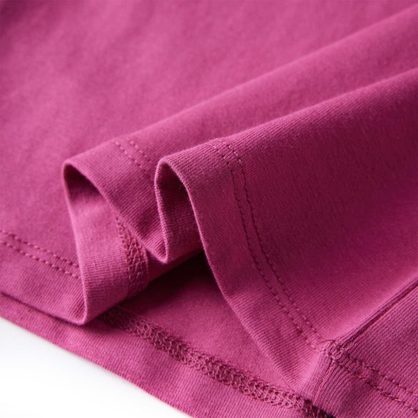 Málna színű hosszú ujjú gyerekpóló 92