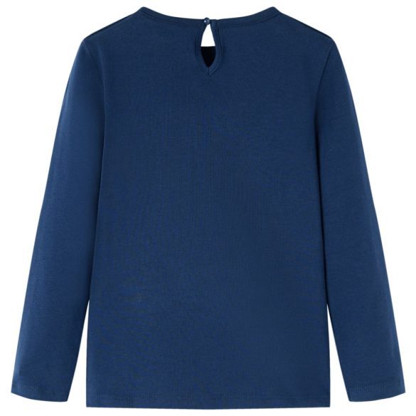 Tengerészkék hosszú ujjú gyerekpóló 92