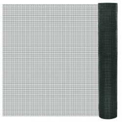   zöld horganyzott csirkeháló drótkerítés PVC bevonattal 10 x 1 m