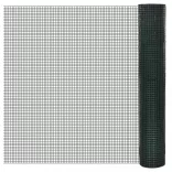 zöld horganyzott csirkeháló drótkerítés PVC bevonattal 10 x 1 m