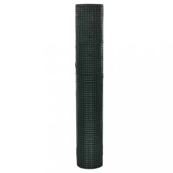 zöld horganyzott csirkeháló drótkerítés PVC bevonattal 25 x 1 m