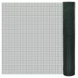 zöld horganyzott csirkeháló drótkerítés PVC bevonattal 25 x 1 m