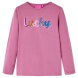 Málna színű hosszú ujjú gyerekpóló 104