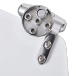 lassan csukódó egyszerű tervezésű fehér MDF WC-ülőke