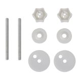 lassan csukódó egyszerű tervezésű fehér MDF WC-ülőke