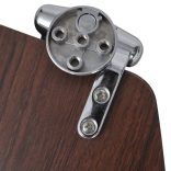 lassan csukódó egyszerű tervezésű barna MDF WC-ülőke