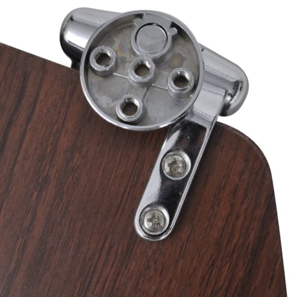 lassan csukódó egyszerű tervezésű barna MDF WC-ülőke