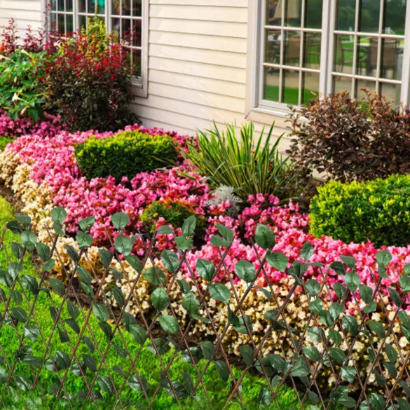 5 darab rácsos fűzfa kerítés műlevéllel 180 x 90 cm