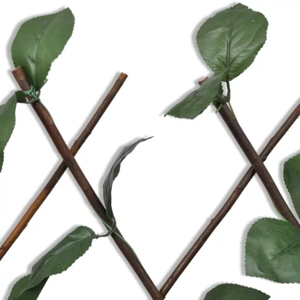 5 darab rácsos fűzfa kerítés műlevéllel 180 x 90 cm