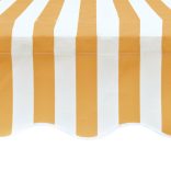 sárga-fehér vászon napellenző tető 4 x 3 m (a váz nem tartozék)