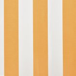 sárga-fehér vászon napellenző tető 4 x 3 m (a váz nem tartozék)