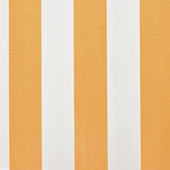 sárga-fehér vászon napellenző tető 4 x 3 m (a váz nem tartozék)