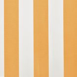 sárga-fehér vászon napellenző tető 6 x 3 m (a váz nem tartozék)