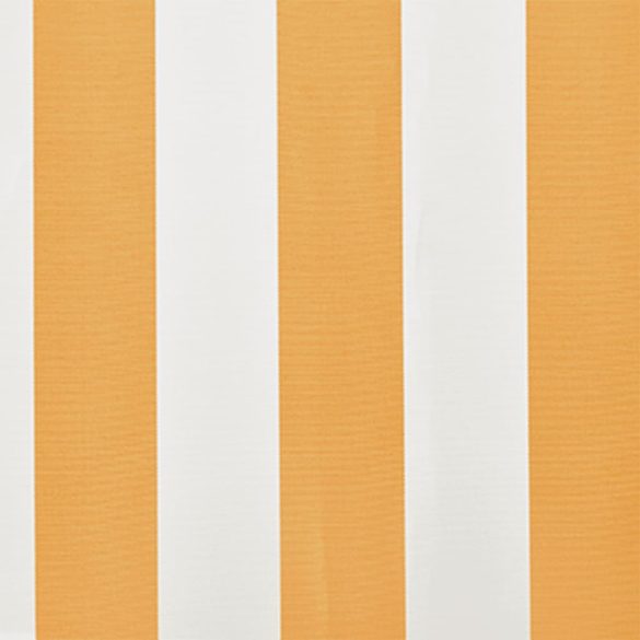 sárga-fehér vászon napellenző tető 6 x 3 m (a váz nem tartozék)