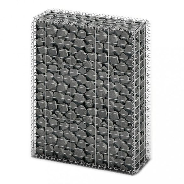 gabion kosár fedéllel horganyzott drótból 100 x 80 x 30 cm