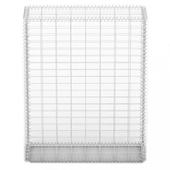 gabion kosár fedéllel horganyzott drótból 100 x 80 x 30 cm