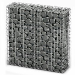   gabion kosár fedéllel horganyzott drótból 100 x 100 x 30 cm