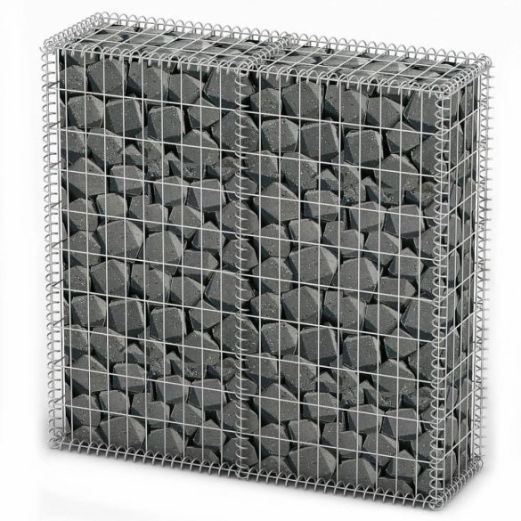 gabion kosár fedéllel horganyzott drótból 100 x 100 x 30 cm