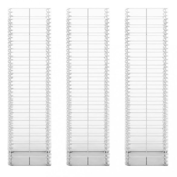 3 db gabion kosár horganyzott drótból 25 x 25 x 100 cm