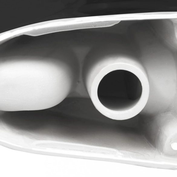 fekete kerámia fürdőszobai kerek WC