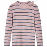 Világos rózsaszín hosszú ujjú gyerekpóló 140