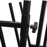 Fekete porszórt famegmunkáló fűrészállvány