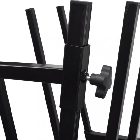 Fekete porszórt famegmunkáló fűrészállvány