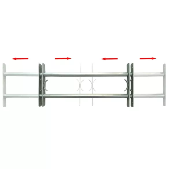 2 keresztrudas állítható biztonsági rács ablakra 500-650 mm