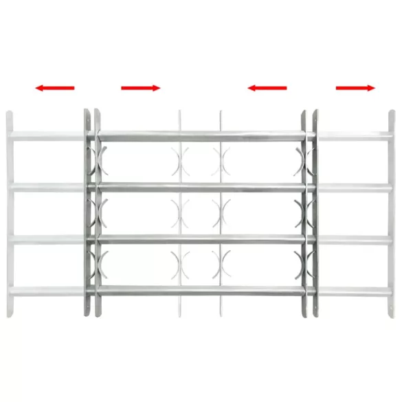 4 keresztrudas állítható biztonsági rács ablakra 1000-1500 mm