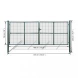 hálós kerti kapu 400 x 150 cm