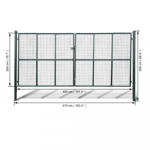 hálós kerti kapu 400 x 200 cm