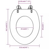 WC-ülőke MDF fedéllel antik fa dizájn