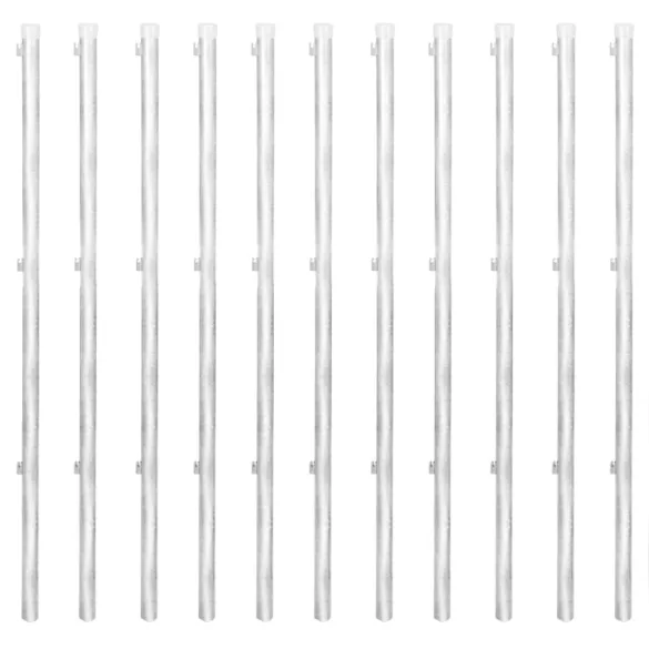 ezüst horganyzott acél drótkerítés póznákkal 25 x 1,25 m