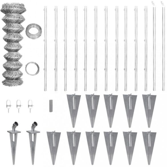 horganyzott acél drótkerítés horgony tüskékkel 25 x 1,25 m