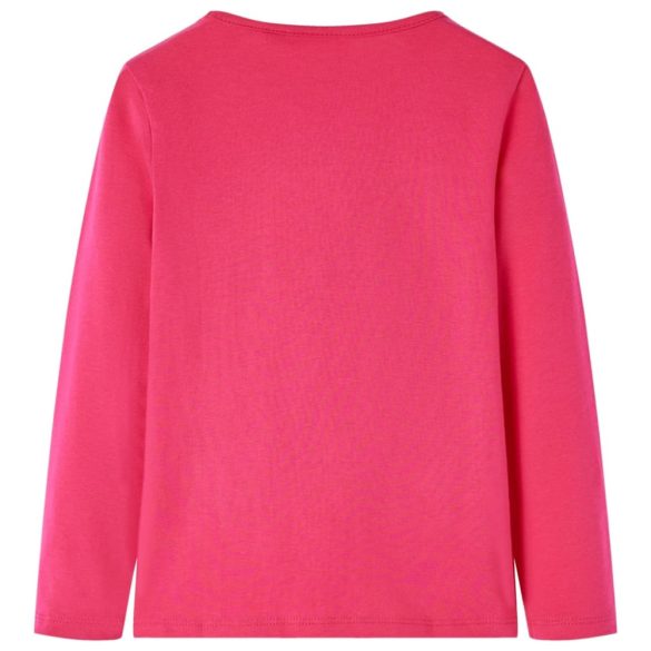 Élénk rózsaszín hosszú ujjú gyerekpóló 104