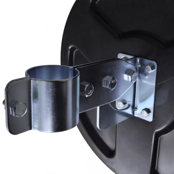 fekete kültéri PC műanyag domború közlekedési tükör 30 cm