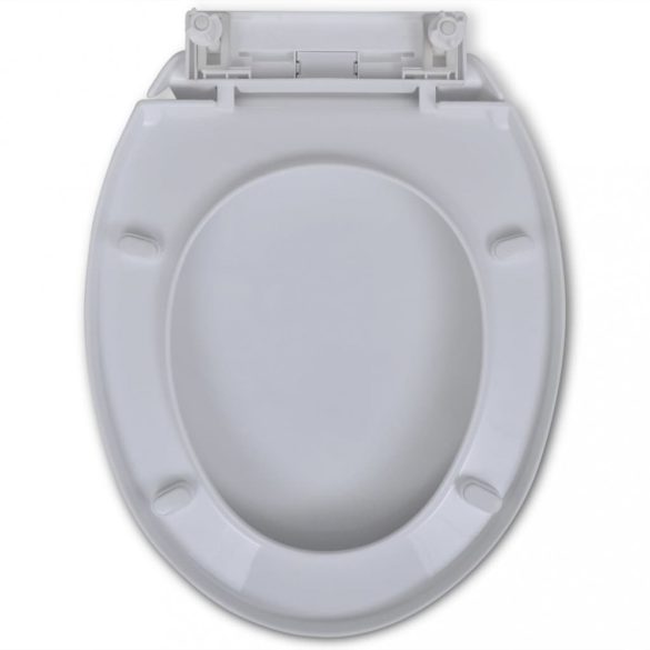 fehér ovális WC-ülőke lassan csukódó fedéllel