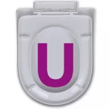 fehér négyzetes WC-ülőke lassan csukódó fedéllel