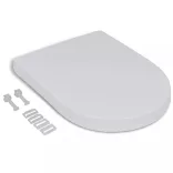 fehér négyzetes WC-ülőke lassan csukódó fedéllel