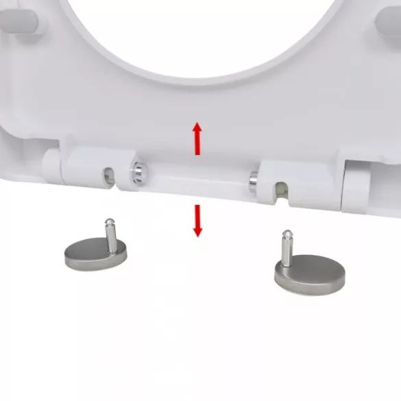 fehér szögletes gyorskioldó WC-ülőke lassan csukódó fedéllel