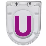 fehér szögletes gyorskioldó WC-ülőke lassan csukódó fedéllel