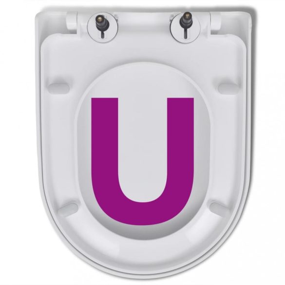 fehér szögletes gyorskioldó WC-ülőke lassan csukódó fedéllel