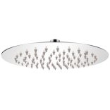 Rozsdamentes acél zuhanyrózsa 20 cm kerek