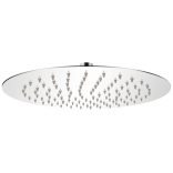 Rozsdamentes acél zuhanyrózsa 25 cm kerek