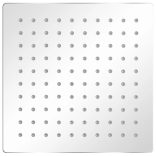 Rozsdamentes acél zuhanyrózsa 20x20 cm négyszögletes