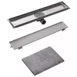 630x140 mm lineáris rozsdamentes acél zuhany lefolyó
