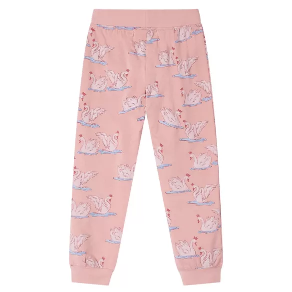 Világos rózsaszín hosszú ujjú gyerekpizsama 104