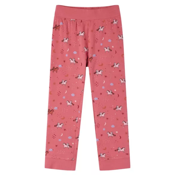 Fakó rózsaszín hosszú ujjú gyerekpizsama 92